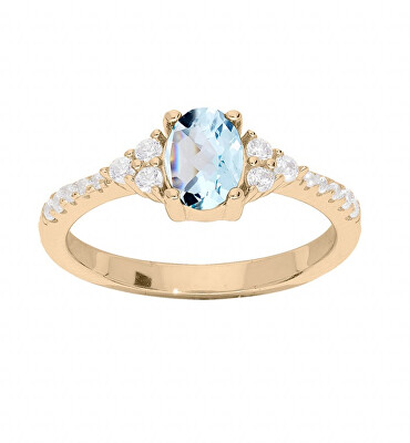 Kalace - Inel frumos placat cu aur cu topaz și zircon PO/SRC0203TZ