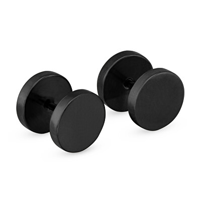 Troli - Minimalistické černé náušnice KS-148