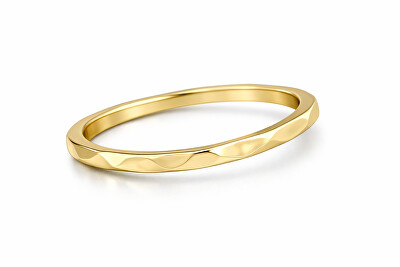 Troli - Minimalistický pozlacený prsten s jemným designem Gold