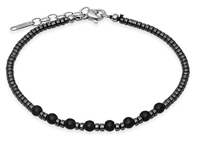 Troli - Moderní korálkový náramek s onyxy VBD395B