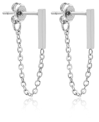 Troli - Módní ocelové náušnice s řetízky VAAXF266S