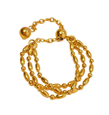 Troli - Nastavitelný řetízkový prsten z pozlacené oceli