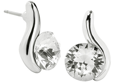 Levien - Elegantní náušnice Chaton Wave Crystal