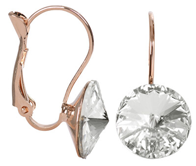 Levien - Bronzové náušnice s krystaly Rivoli Crystal