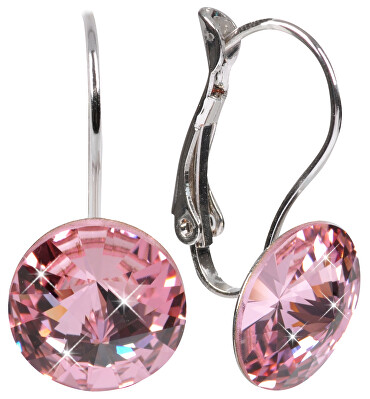 Levien - Elegantní náušnice Rivoli Light Rose