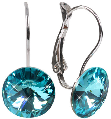 Levien - Elegantní náušnice Rivoli Light Turquois