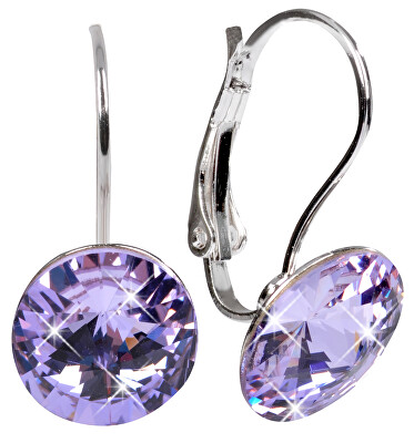 Levien - Elegantní náušnice Rivoli Violet