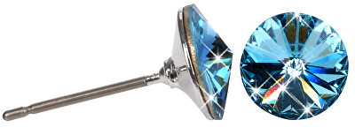 Levien - Jemné peckové náušnice Rivoli Aquamarine