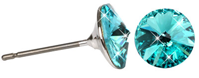 Levien - Jemné peckové náušnice Rivoli Light Turquois