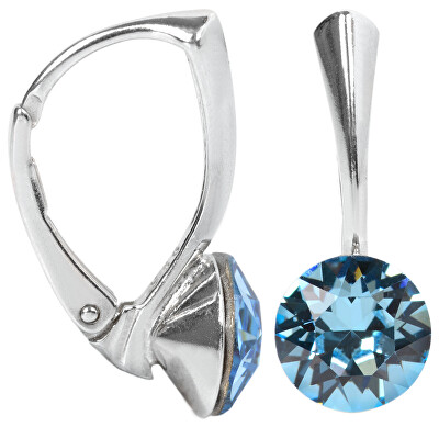 Levien - Půvabné stříbrné náušnice Xirius Aquamarine