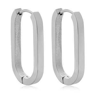 Troli - Nadčasové ocelové oválné náušnice VAAXF342S