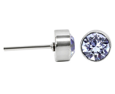 Levien - Ocelové náušnice Chaton Light Sapphire