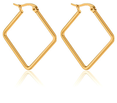 Troli - Pozlacené náušnice kosočtverec