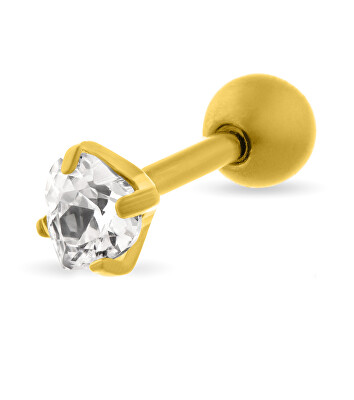 Troli - Půvabný pozlacený piercing z titanu VSE6015G-PET