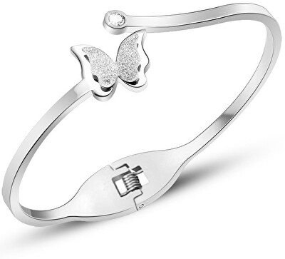 Troli - Romantický motýlí náramek Metal Butterfly KBS-154-SIL