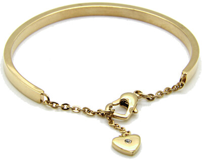 Troli - Romantický pozlacený náramek se srdcem KBS-151-GOLD