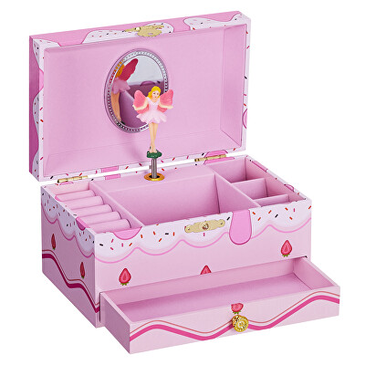 Troli - Růžová dětská hrací šperkovnice Balerína
