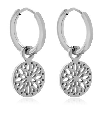 Troli - Slušivé ocelové náušnice kruhy 2v1 VABRAE019S