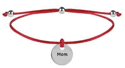 Troli - Šňůrkový náramek Maminka červená/ocelová