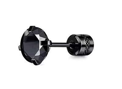 Troli - Stylová single náušnice s černým zirkonem VHLLE5096BB