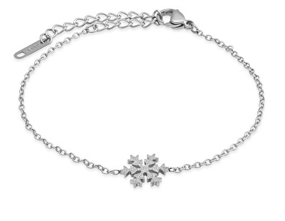 Troli - Třpytivý náramek z oceli Sněhová vločka