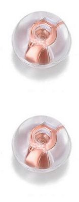 Troli - Uzávěr na náušnice - 2 páry Silicone Rose Gold