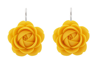 Troli - Žluto-oranžové visací náušnice Kytičky Sun