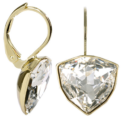 Levien - Elegantní pozlacené náušnice Trilliant Crystal