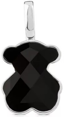 Tous - Stříbrný medvídkový přívěsek s onyxem Icon Color 015434500