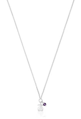 Tous - Stříbrný náhrdelník s ametystem Bold Motif 1003874700