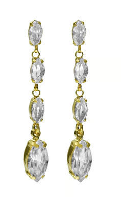 Victoria Cruz - Elegantní visací náušnice s čirými krystaly Purpose A4655-07DT