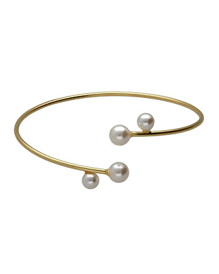 Victoria Cruz - Půvabný pozlacený náramek s perlami Sera A5556-00DP