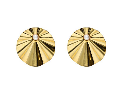 Victoria Cruz - Pozlacené náušnice se syntetickou perlou Alpina A5452-00DT