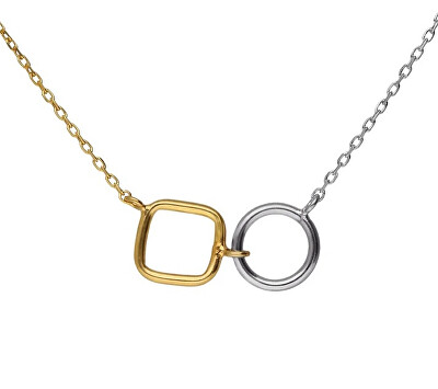 Victoria Cruz - Slušivý bicolor náhrdelník ze stříbra Nivola A5508-BG