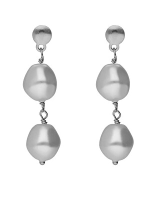 Victoria Cruz - Stříbrné visací náušnice se syntetickými perlami Sera A5560-00HT