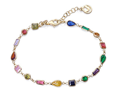Viceroy - Hravý pozlacený náramek s barevnými zirkony Elegant 1342P100-39
