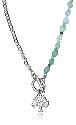 Viceroy - Moderní ocelový náhrdelník s apatitem a tyrkysem Kiss 14199C01000