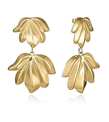 Viceroy - Úchvatné pozlacené náušnice Listy Chic 15158E01012