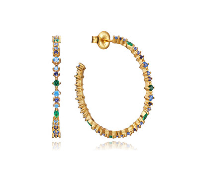 Viceroy - Pozlacené kruhy s barevnými zirkony Elegant 13136E100-39