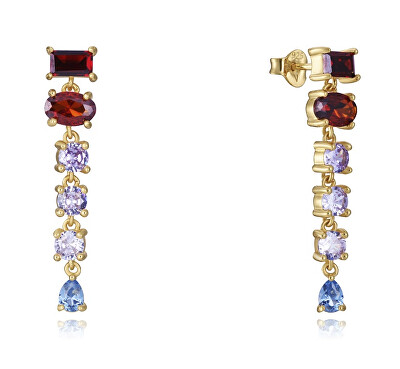 Viceroy - Trendy pozlacené náušnice se zirkony Elegant 9100E100-39
