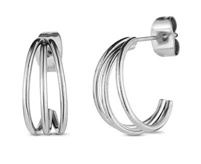 Vuch - Elegantní kruhové náušnice z oceli Elegy Silver