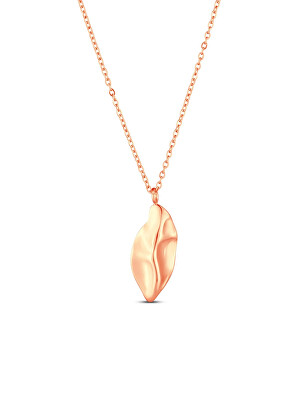 Vuch - Krásný pozlacený náhrdelník List Virela Rose Gold