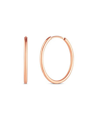 Vuch - Nadčasové pozlacené kruhy Yetta Middle Rose Gold