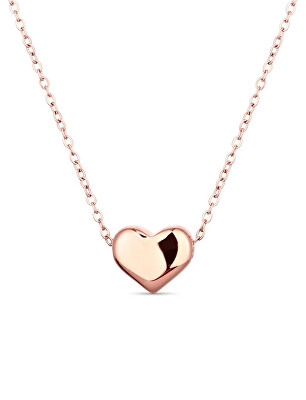 Vuch - Něžný náhrdelník se srdíčkem Deep Love Rose Gold
