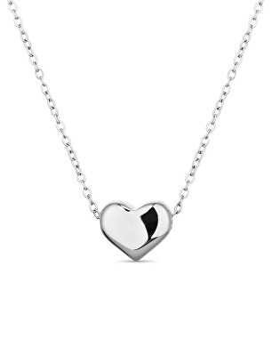 Vuch - Colier fin cu inimă DeepLove Silver