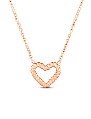 Vuch - Něžný pozlacený náhrdelník se srdcem Arisca Rose Gold