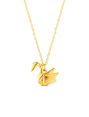 Vuch - Ocelový náhrdelník Origami labuť Steya Gold