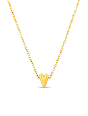 Vuch - Ocelový náhrdelník s designovým srdcem Amora Gold