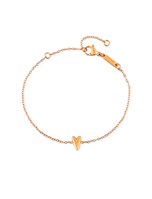 Vuch - Ocelový náramek s designovým srdcem Amora Rose Gold