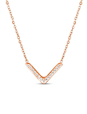 Vuch - Oslnivý pozlacený náhrdelník Amelora Rose Gold